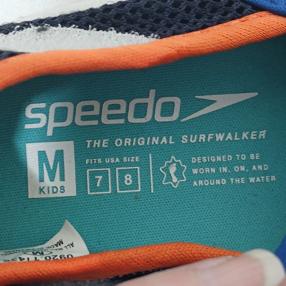 Speedo Water Shoes The Original Surfwalker Kid's Sz M (7,8) Blue - Picture 11 of 11